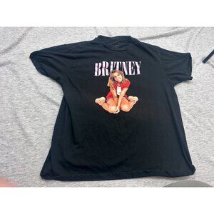 Britney Spears T Shirt Men's Size Large Graphic Short Sleeve Pullover Black